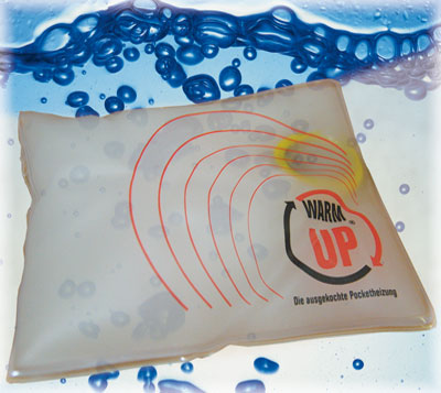 Handwarmer in heet water